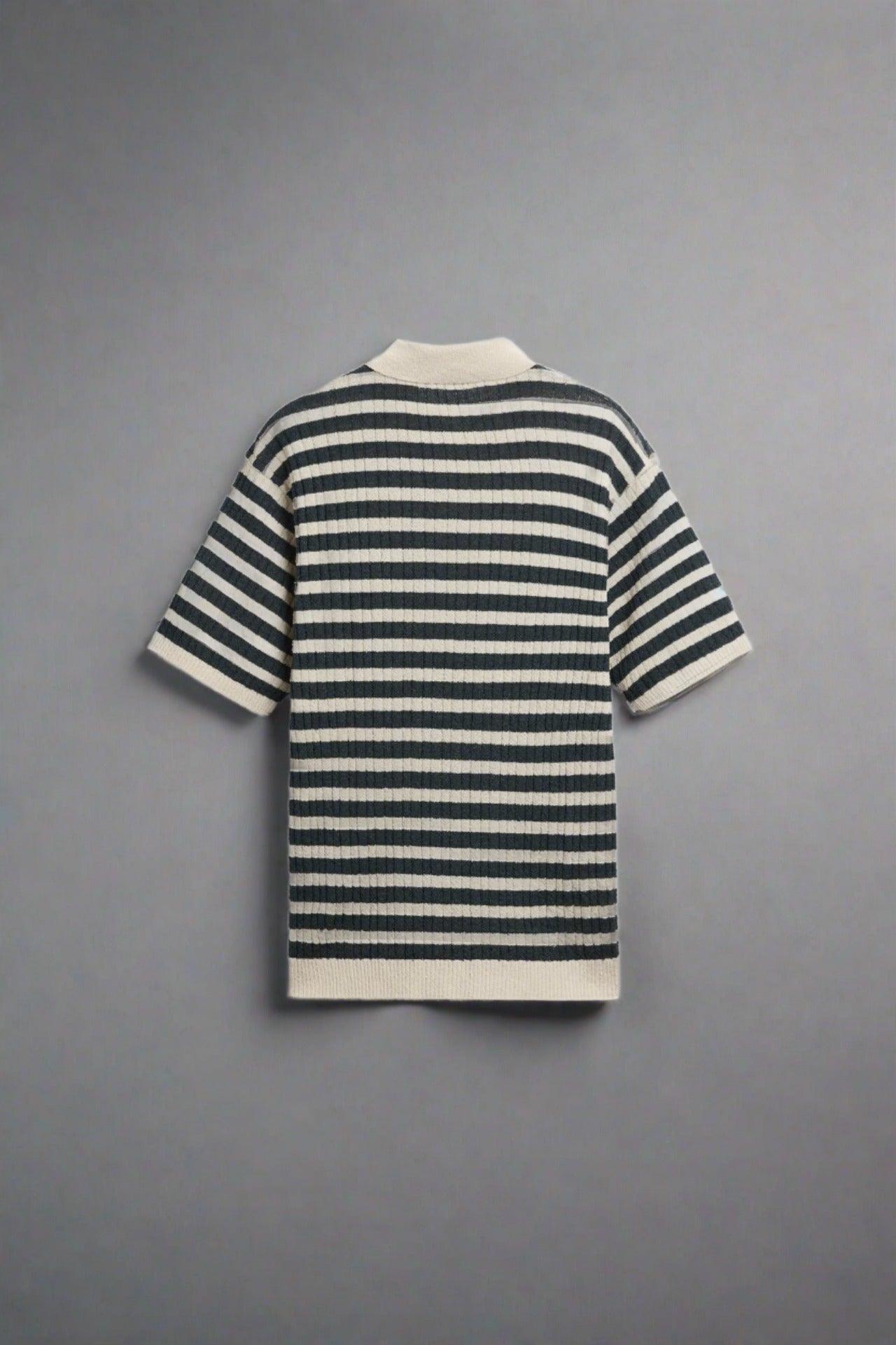 Striped Knitted Polo