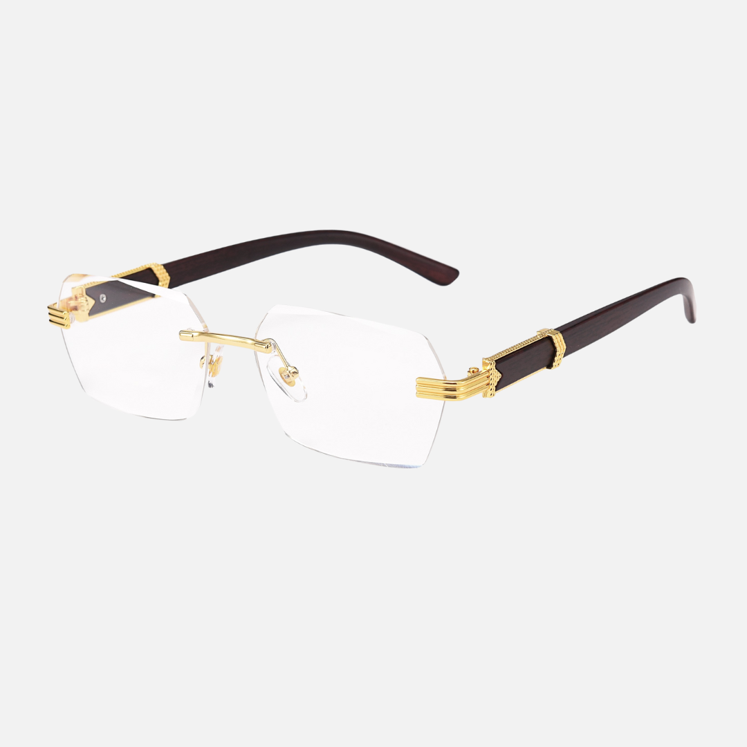 By Aurellian Wood & Gold-Plated UV-400 Sunglasses