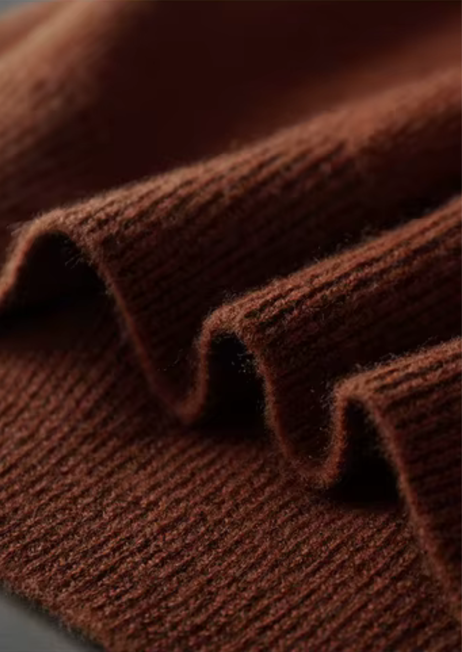 WOOL RIBBED POLO WITHOUT BUTTONS