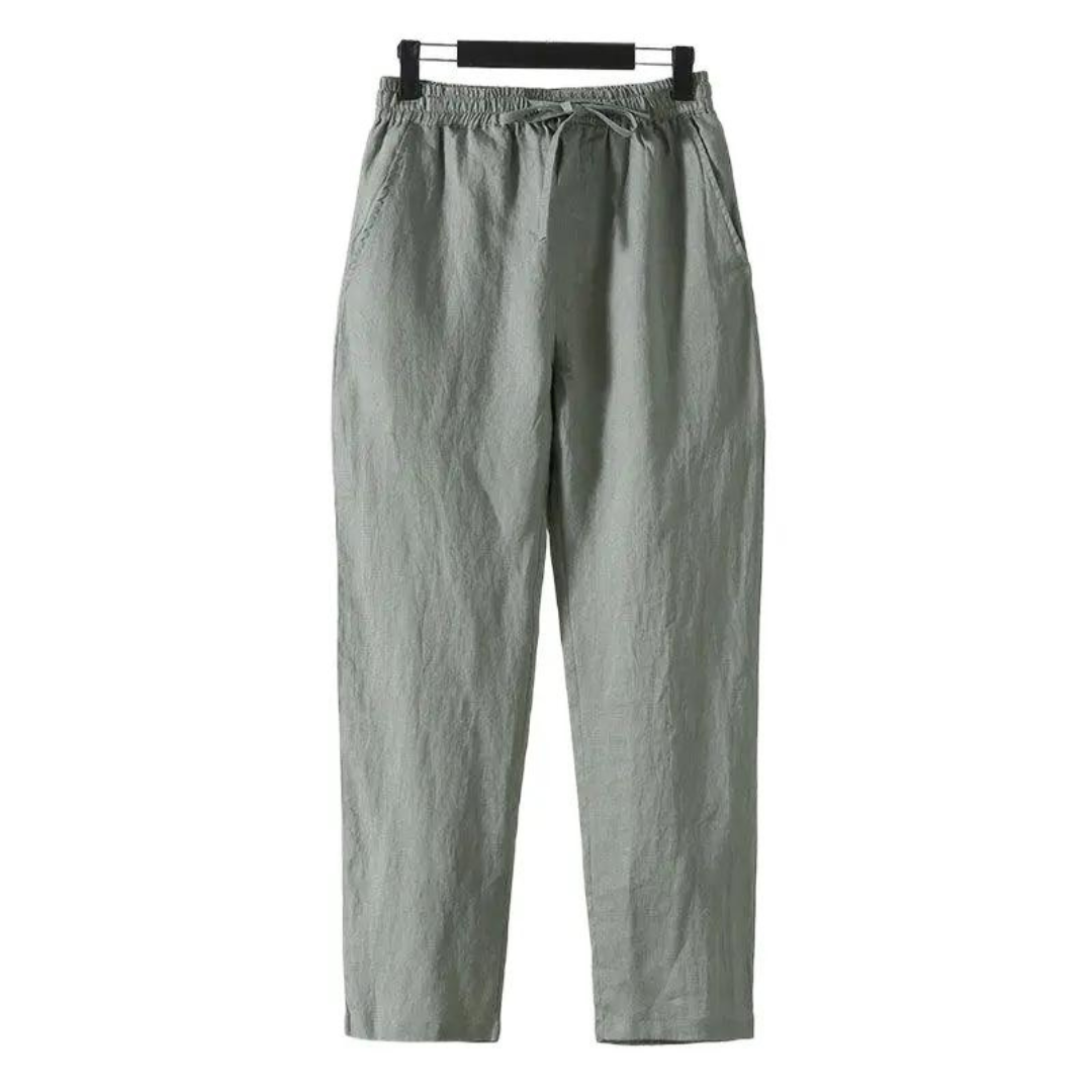 Fez - Straight Fit Linen Pants
