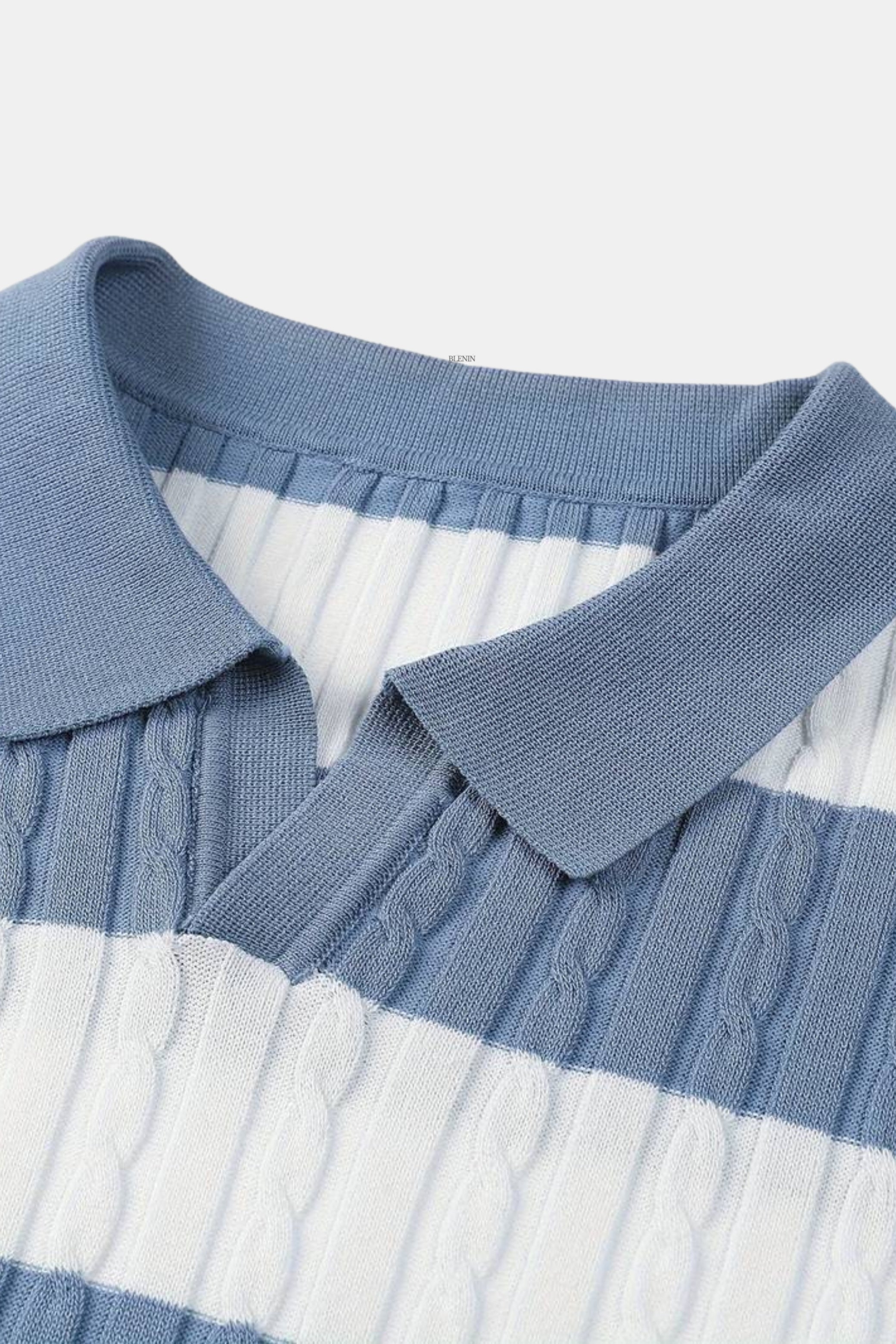 Polo with White Stripes