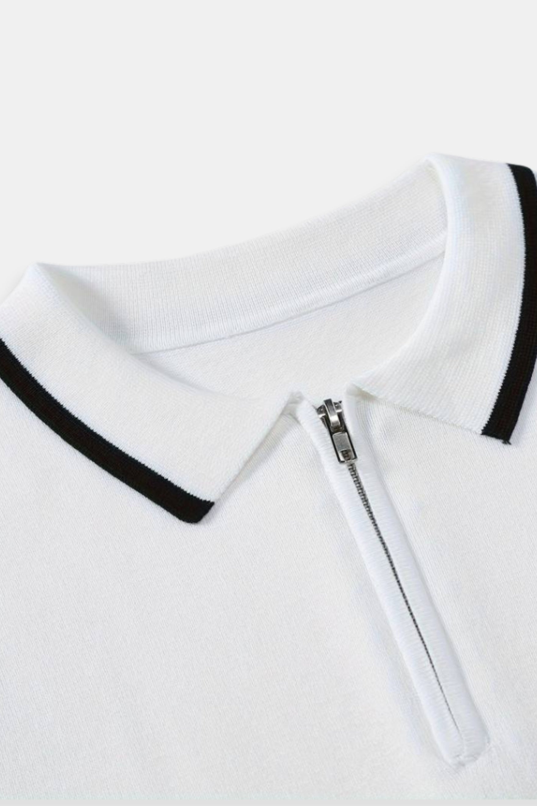 Quarter Zip Golf Polo in Knitted Fabric