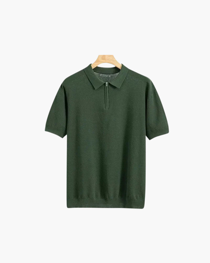 IBIZA Zip-Up Polo Shirt