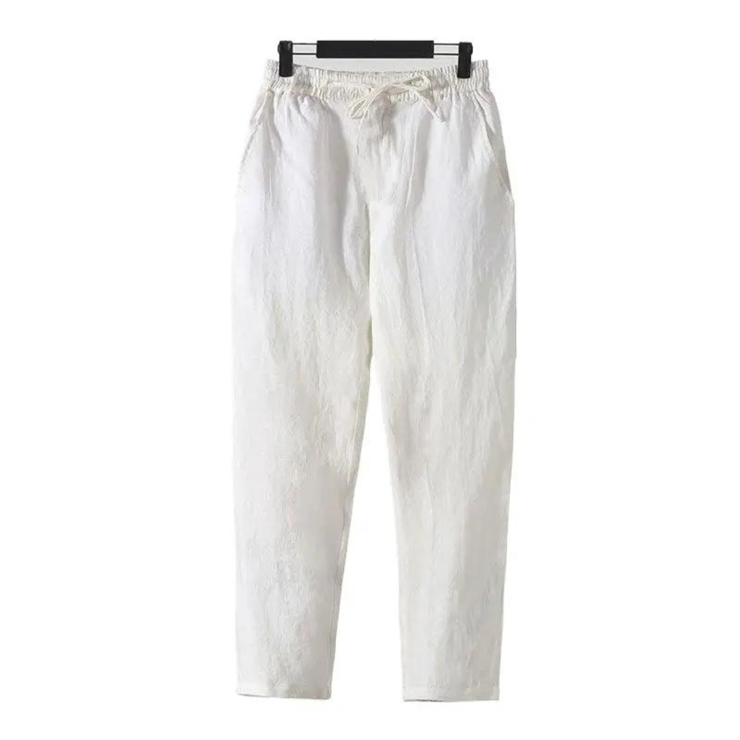 Fez - Straight Fit Linen Pants