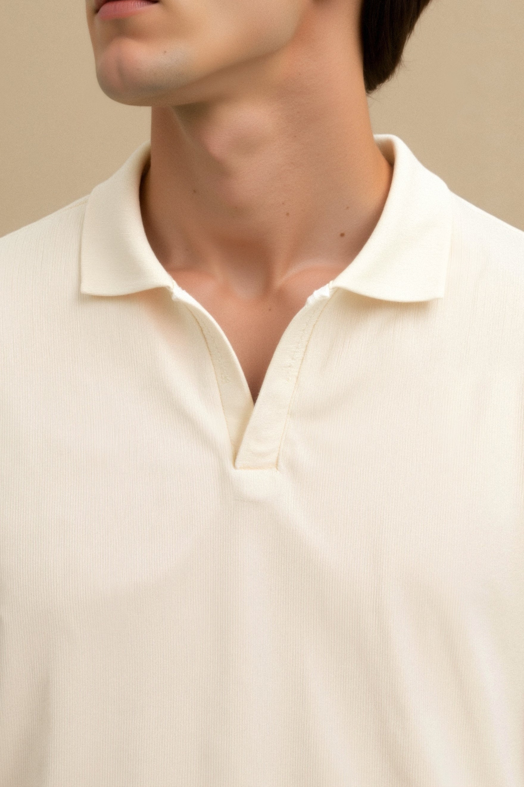 Wool Knit Polo Tee