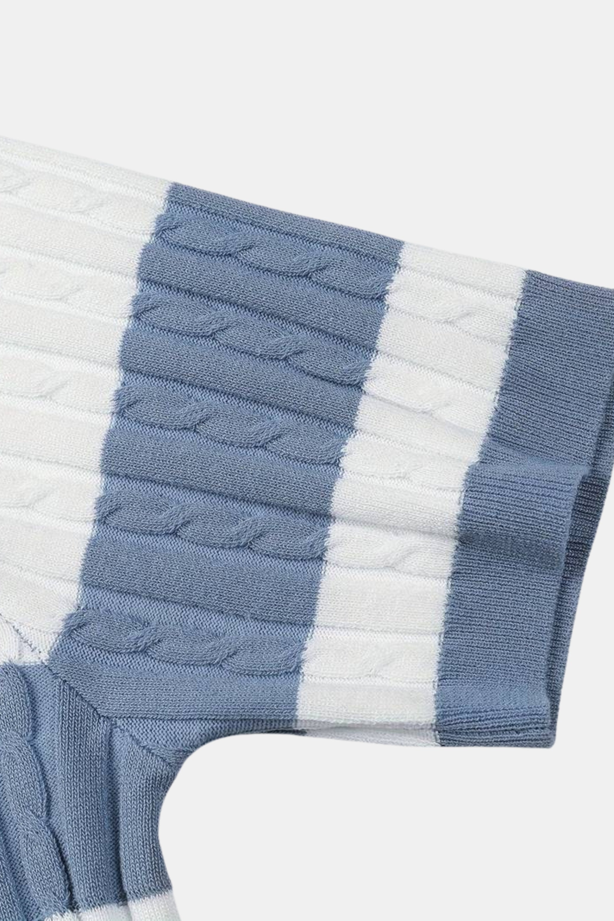 Polo with White Stripes