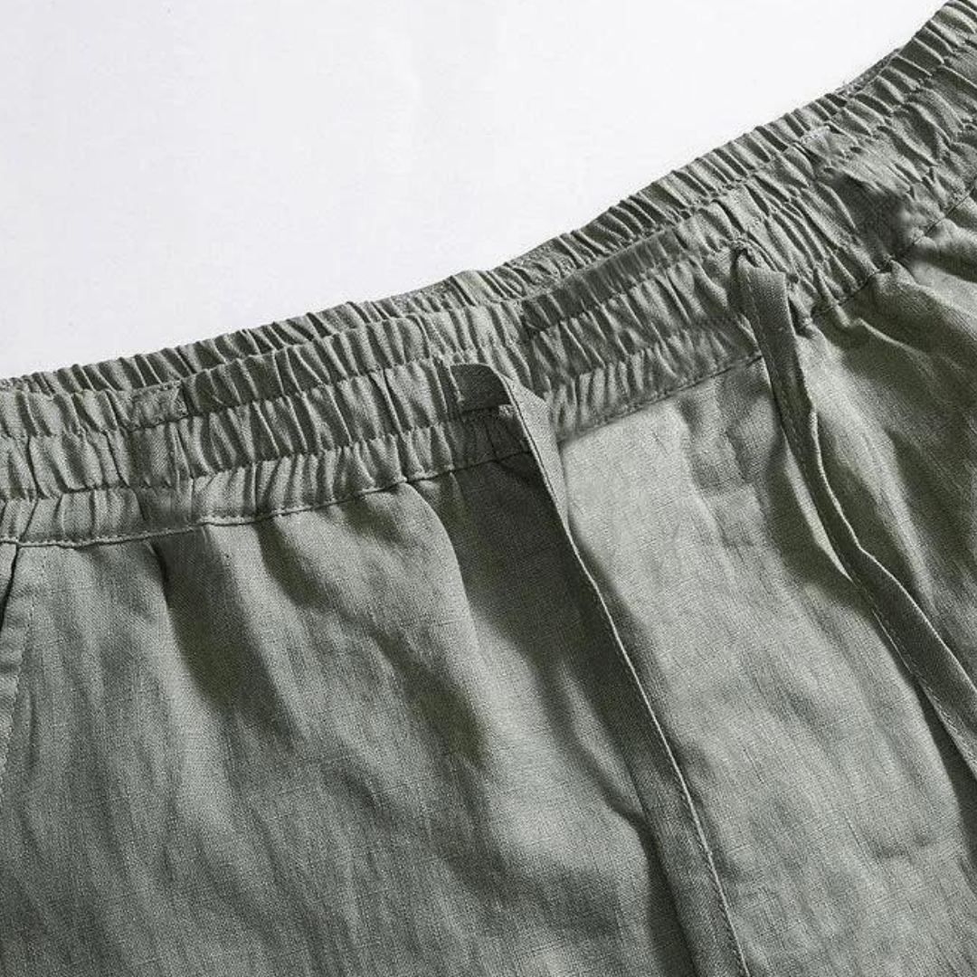 Fez - Straight Fit Linen Pants