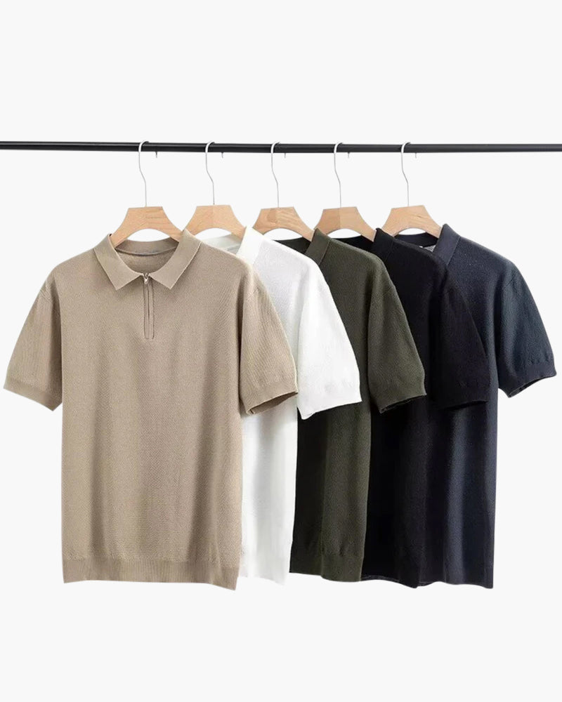 IBIZA Zip-Up Polo Shirt