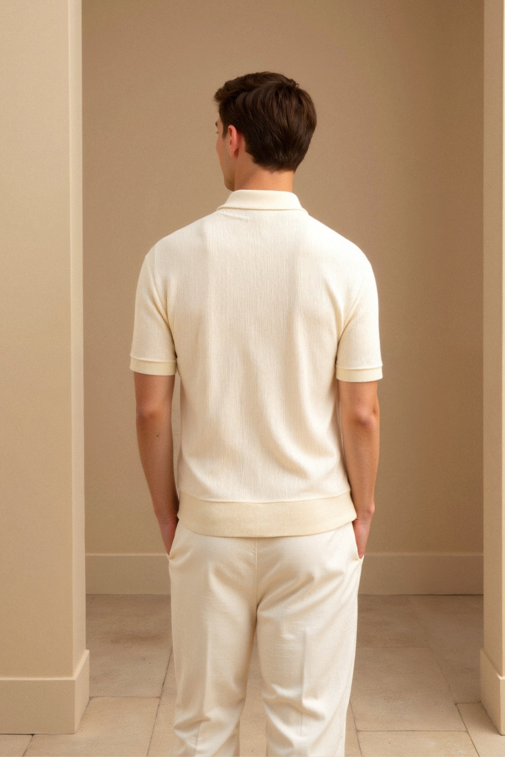 Wool Knit Polo Tee