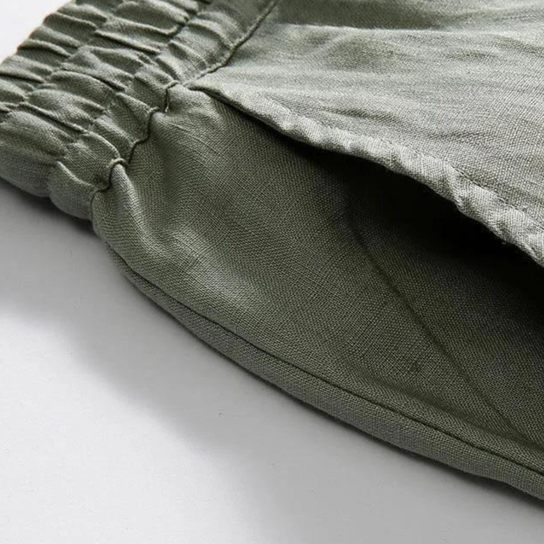 Fez - Straight Fit Linen Pants