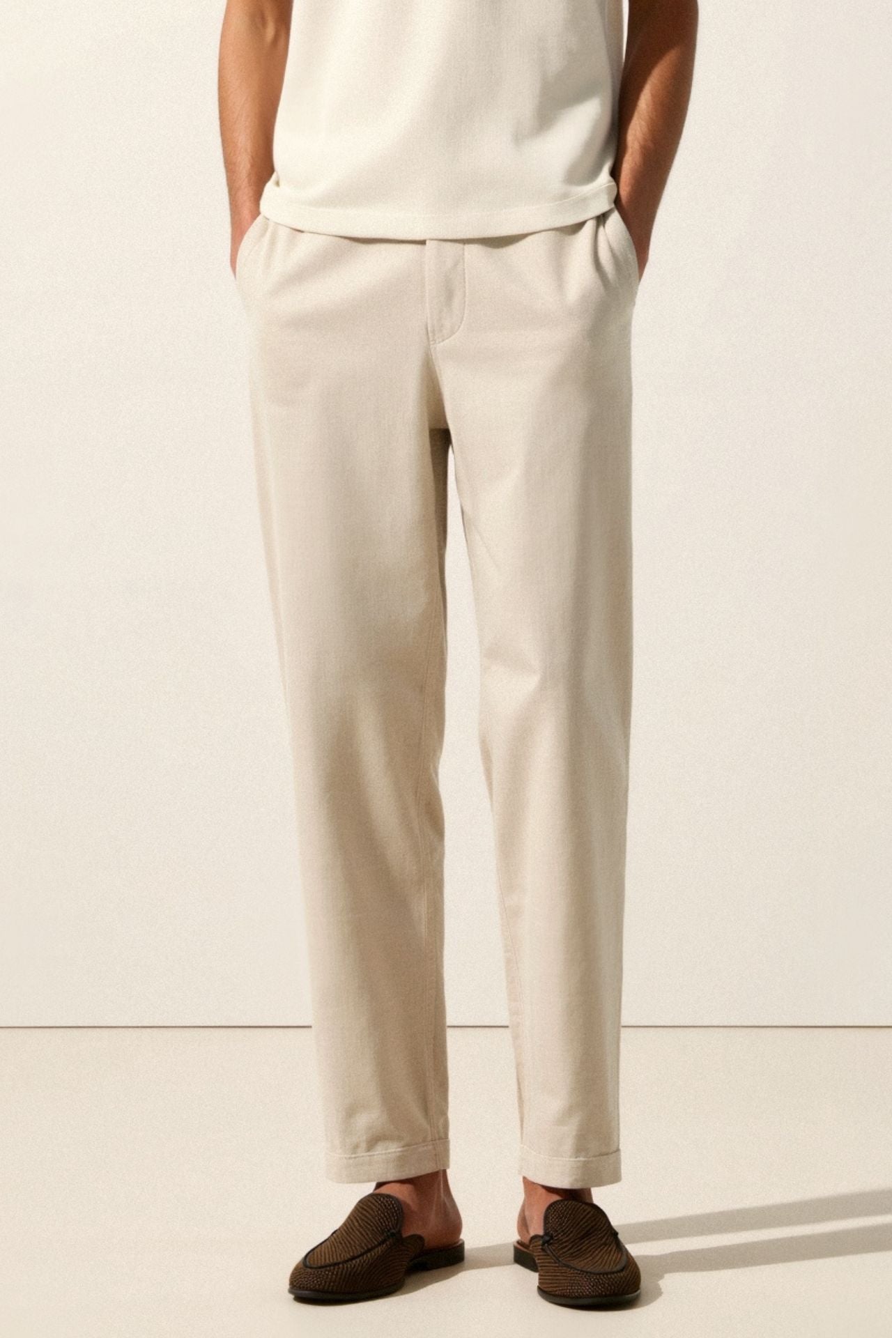 Relaxed Fit Linen Trousers