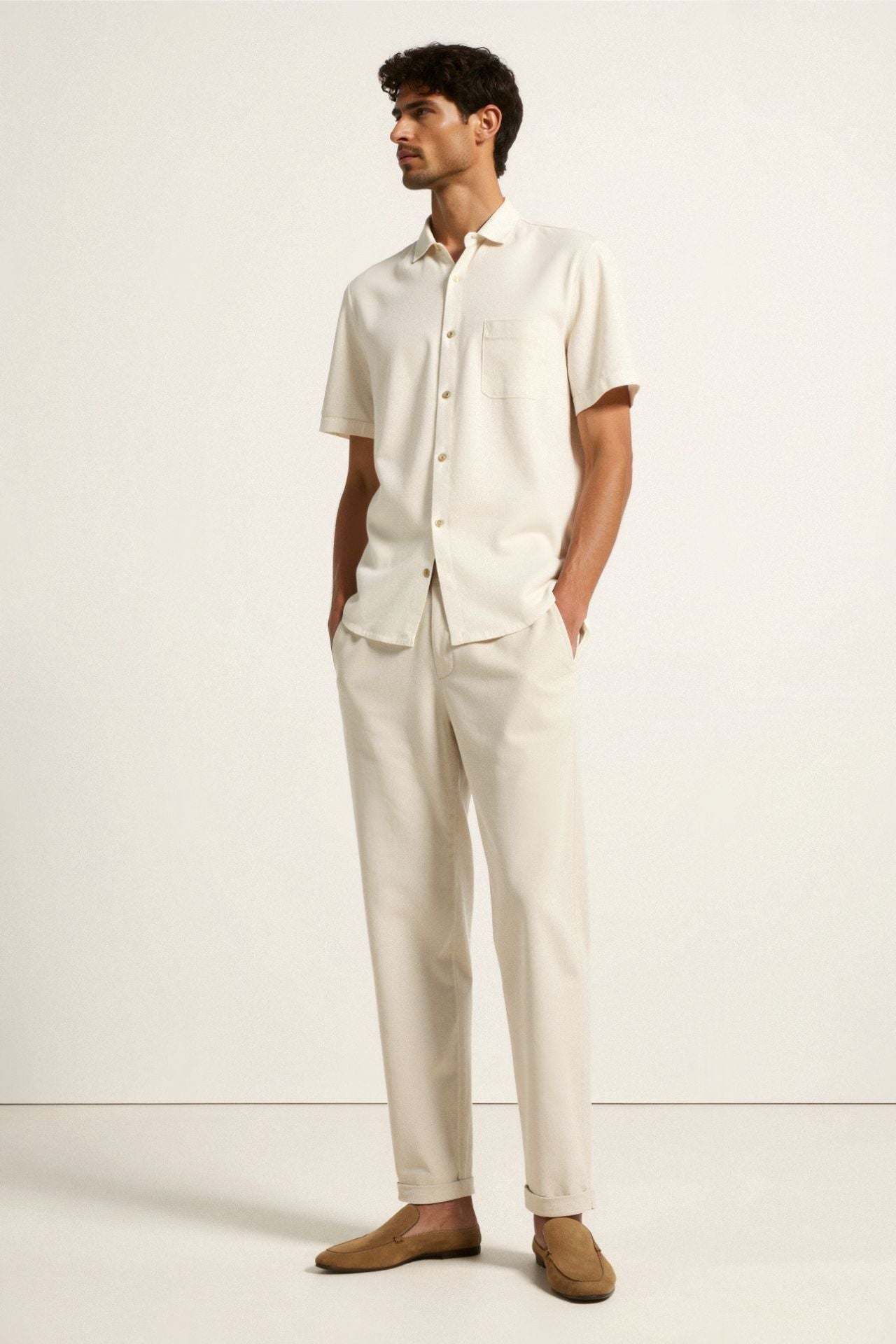 Relaxed Fit Linen Trousers