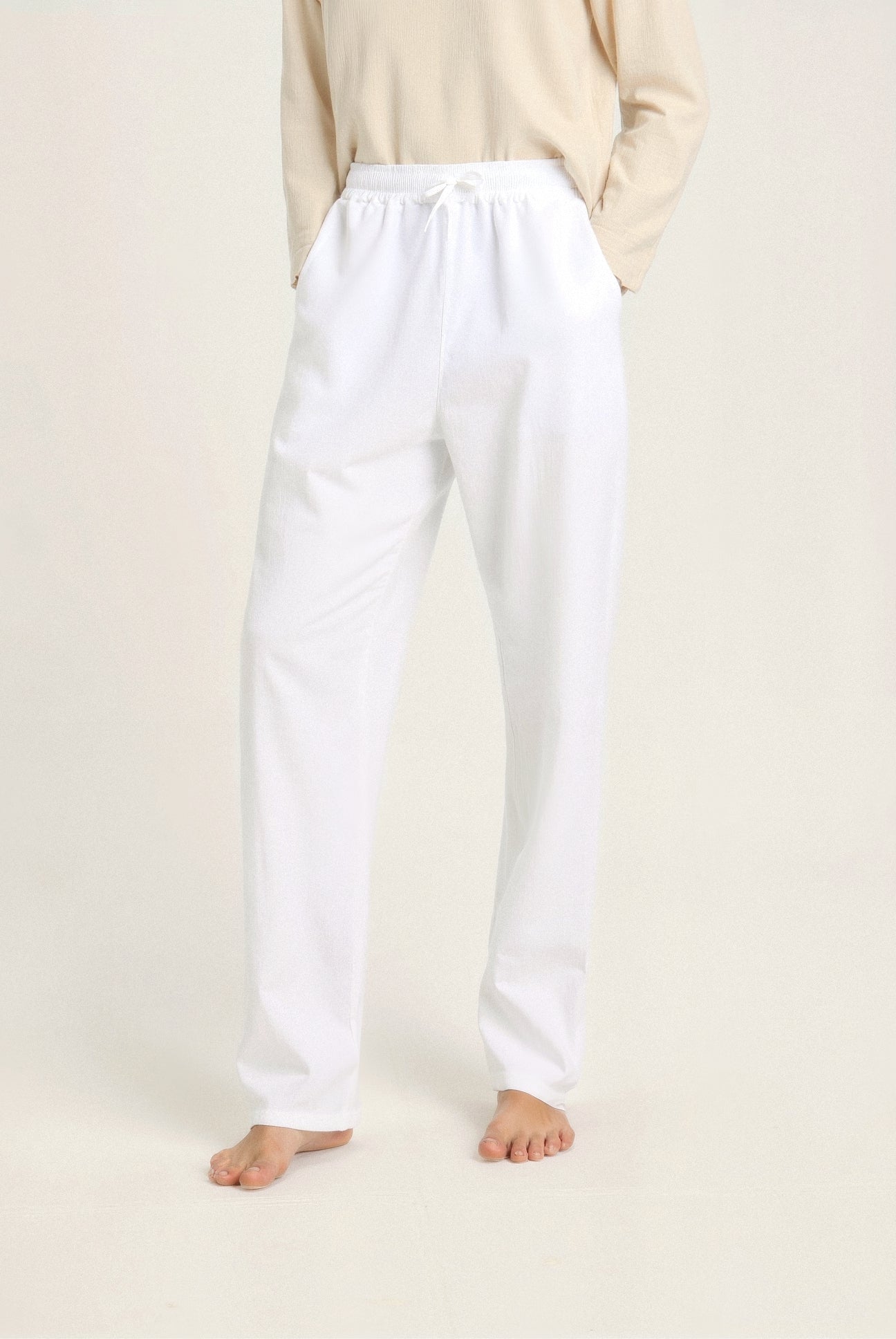 Elegant Coastal Breeze Cotton Linen Pants