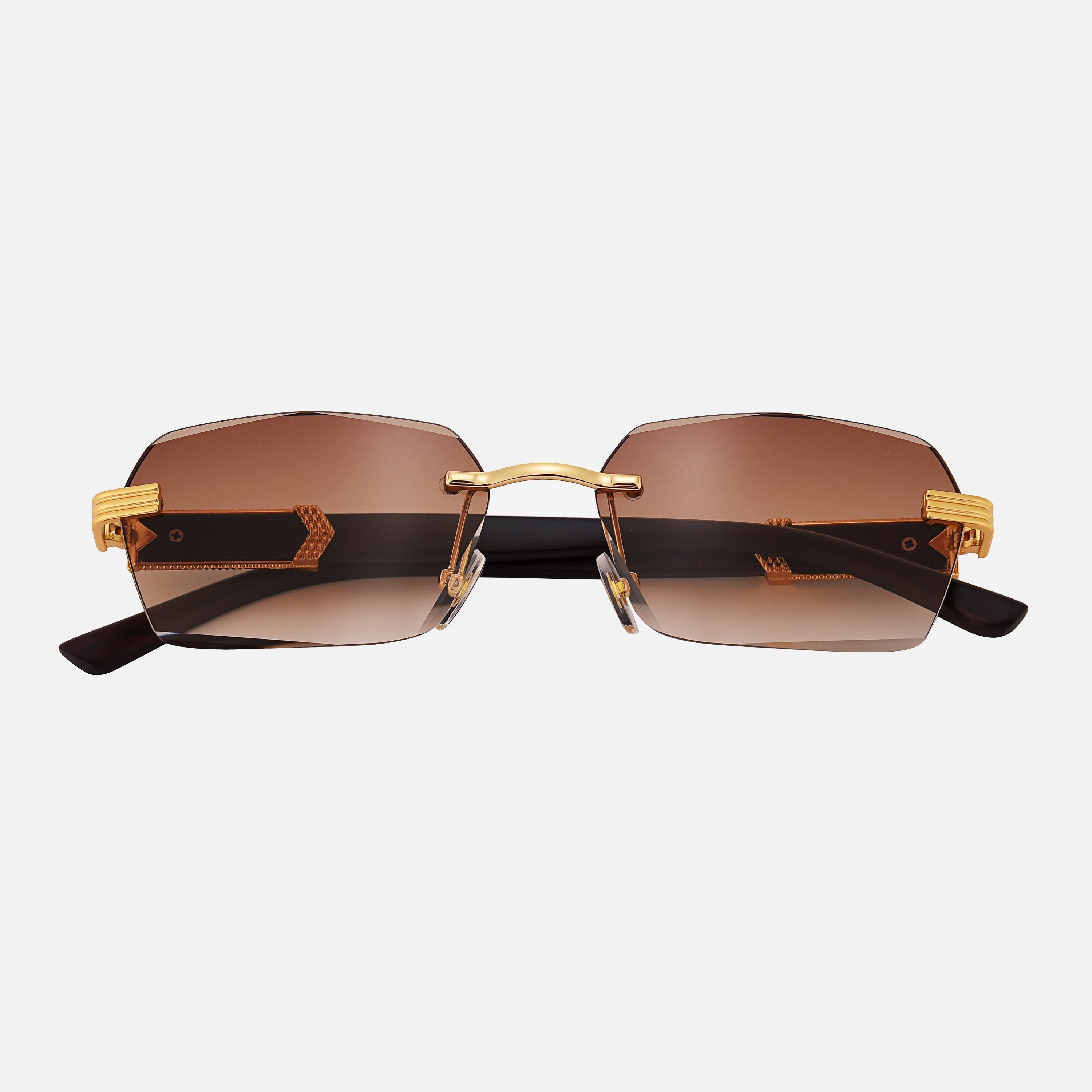 By Aurellian Wood & Gold-Plated UV-400 Sunglasses