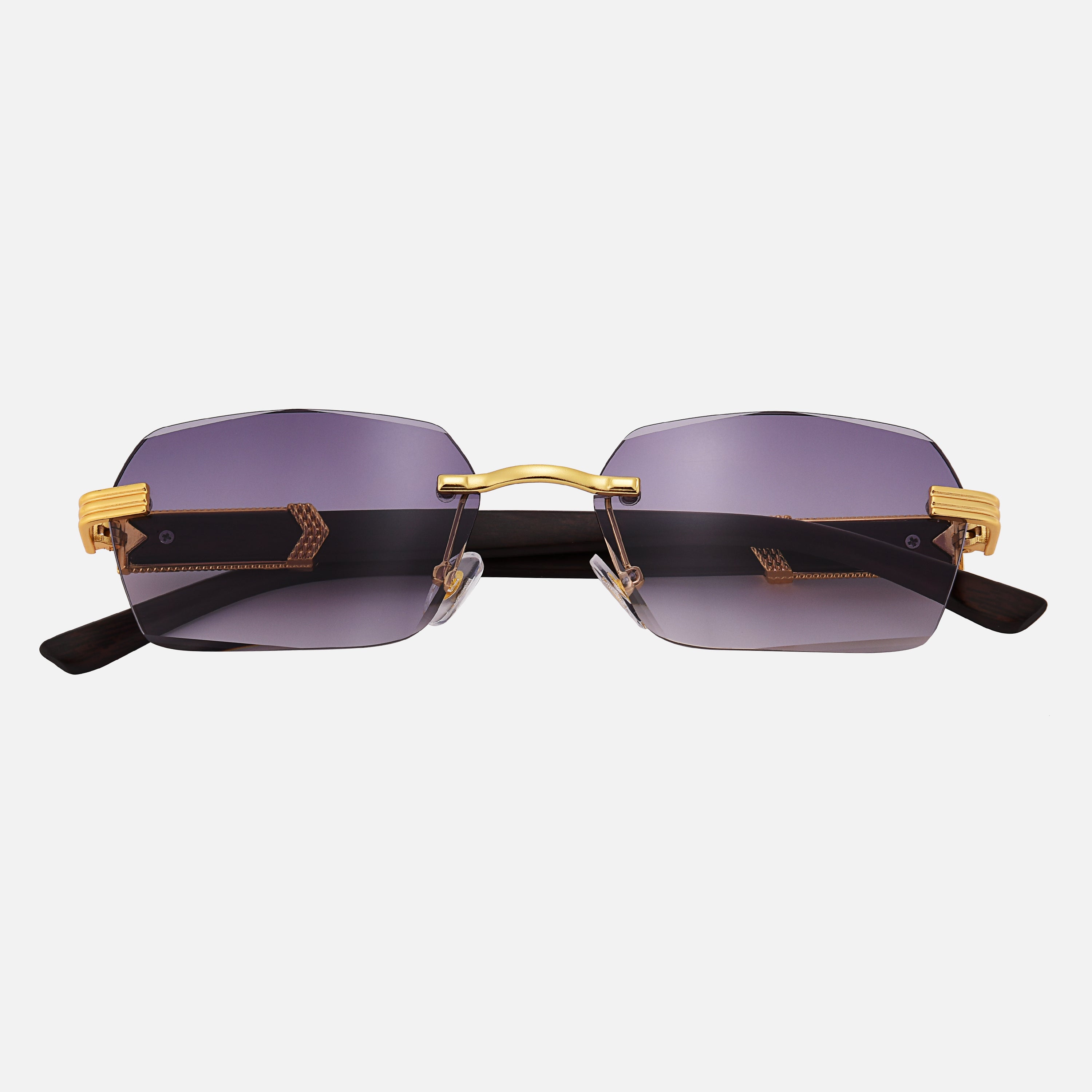 By Aurellian Wood & Gold-Plated UV-400 Sunglasses