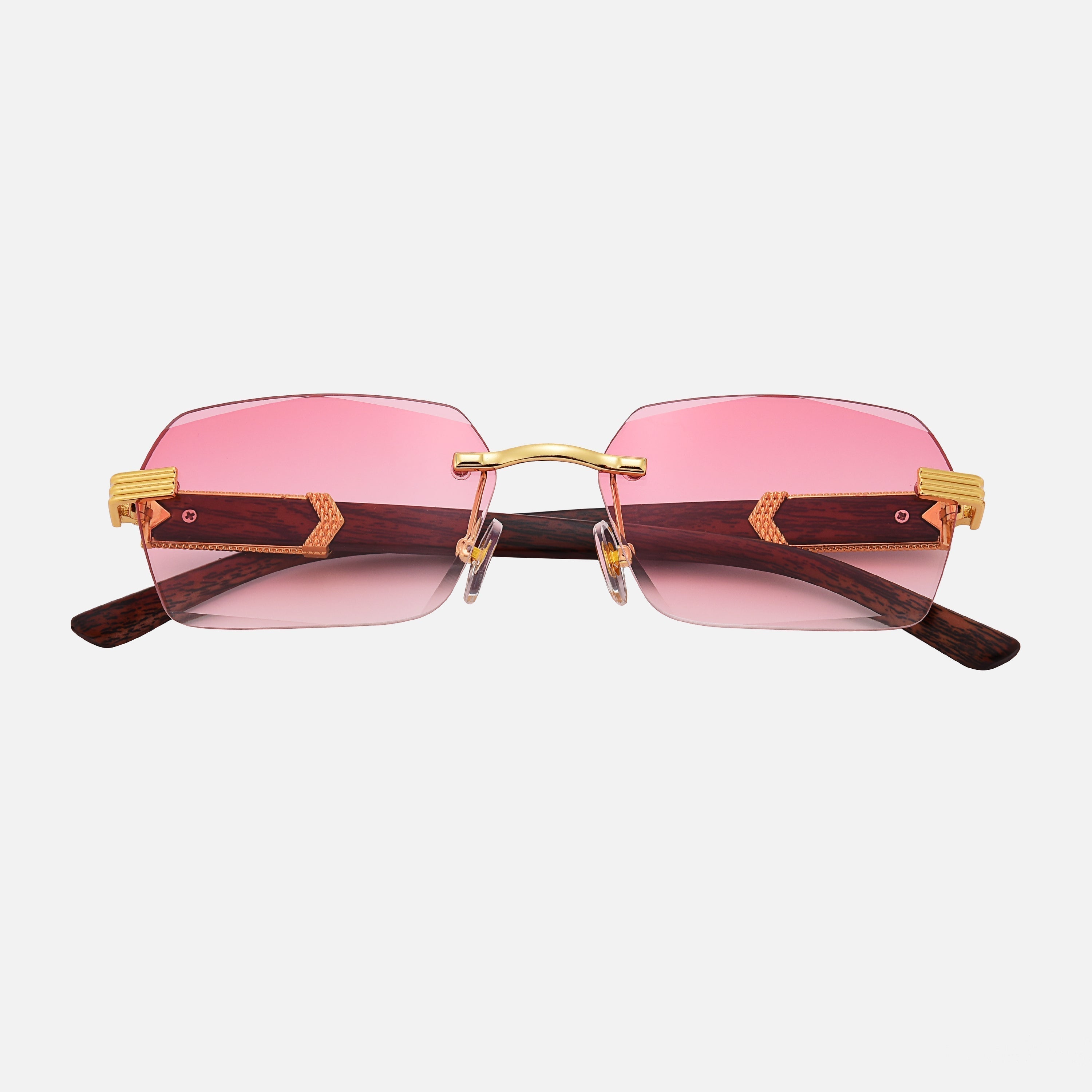 By Aurellian Wood & Gold-Plated UV-400 Sunglasses