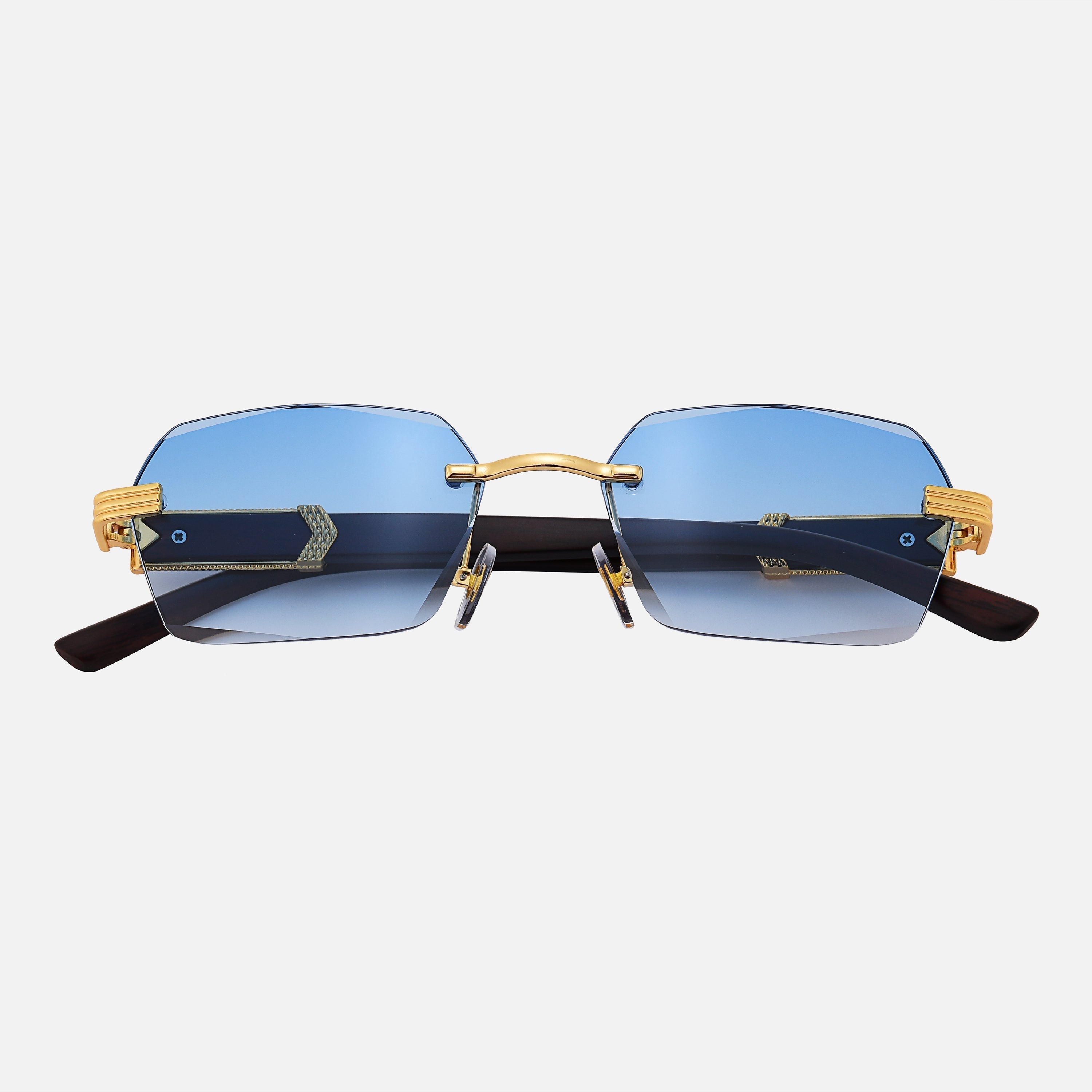 By Aurellian Wood & Gold-Plated UV-400 Sunglasses