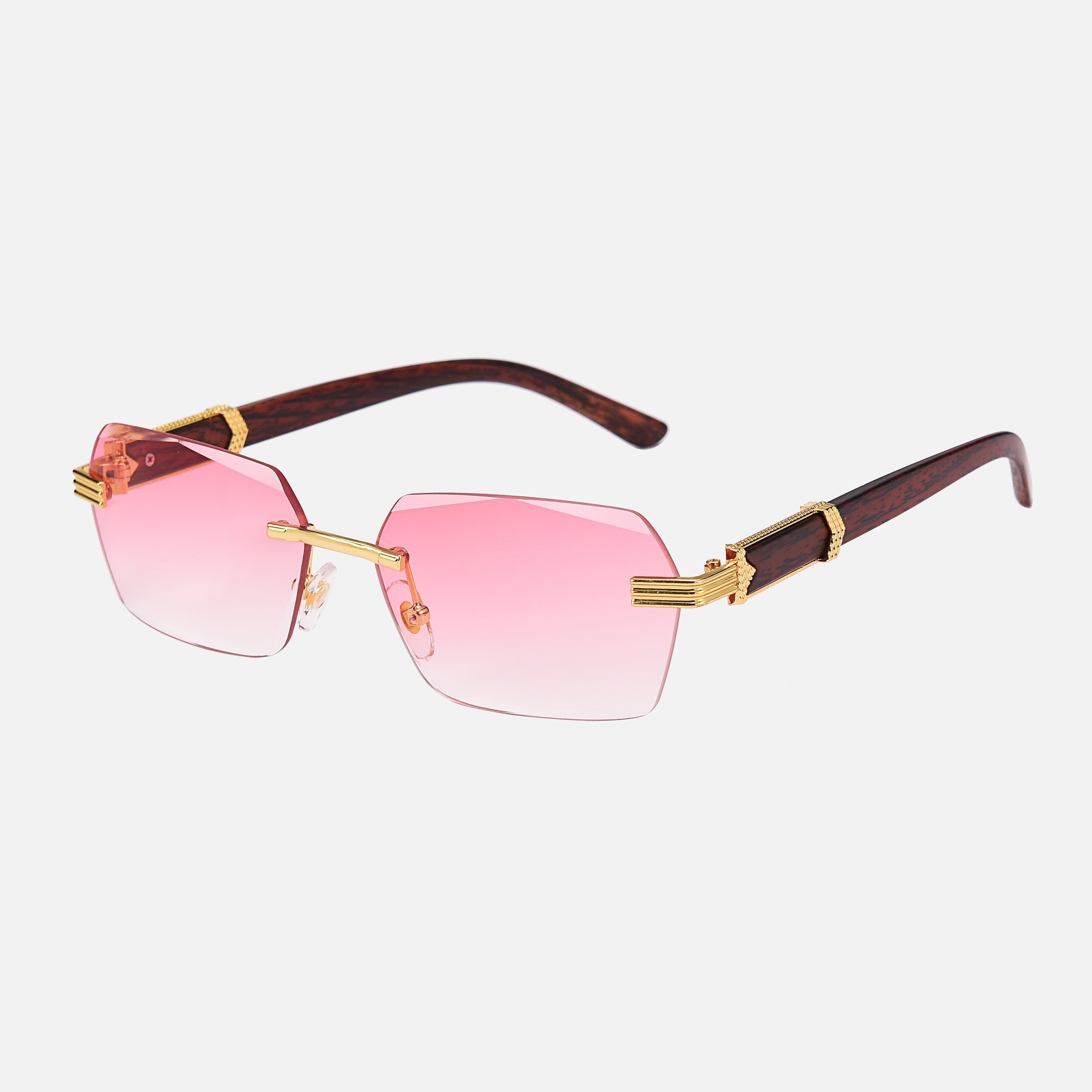 By Aurellian Wood & Gold-Plated UV-400 Sunglasses