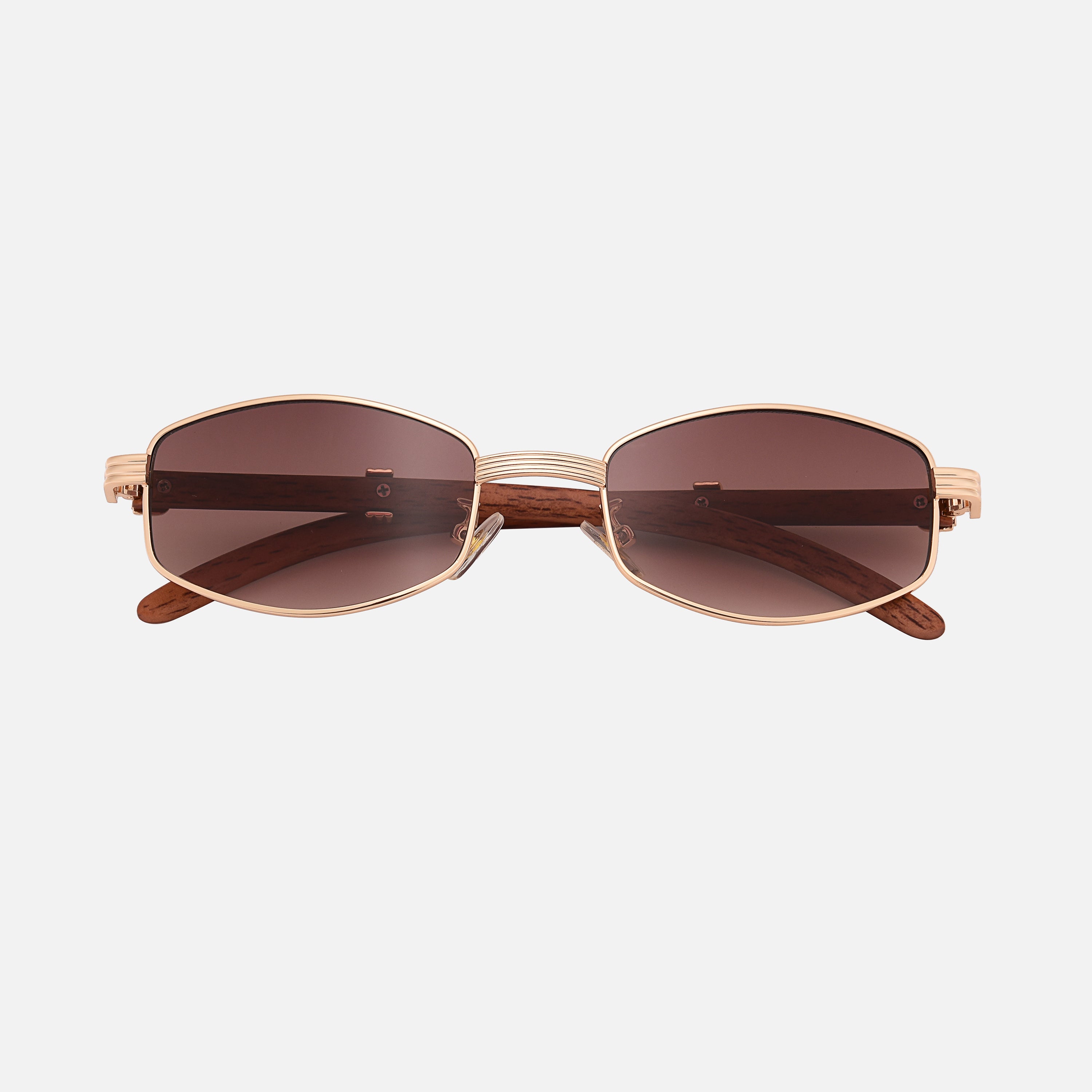 By Aurellian Wood & Gold-Plated Sunglasses