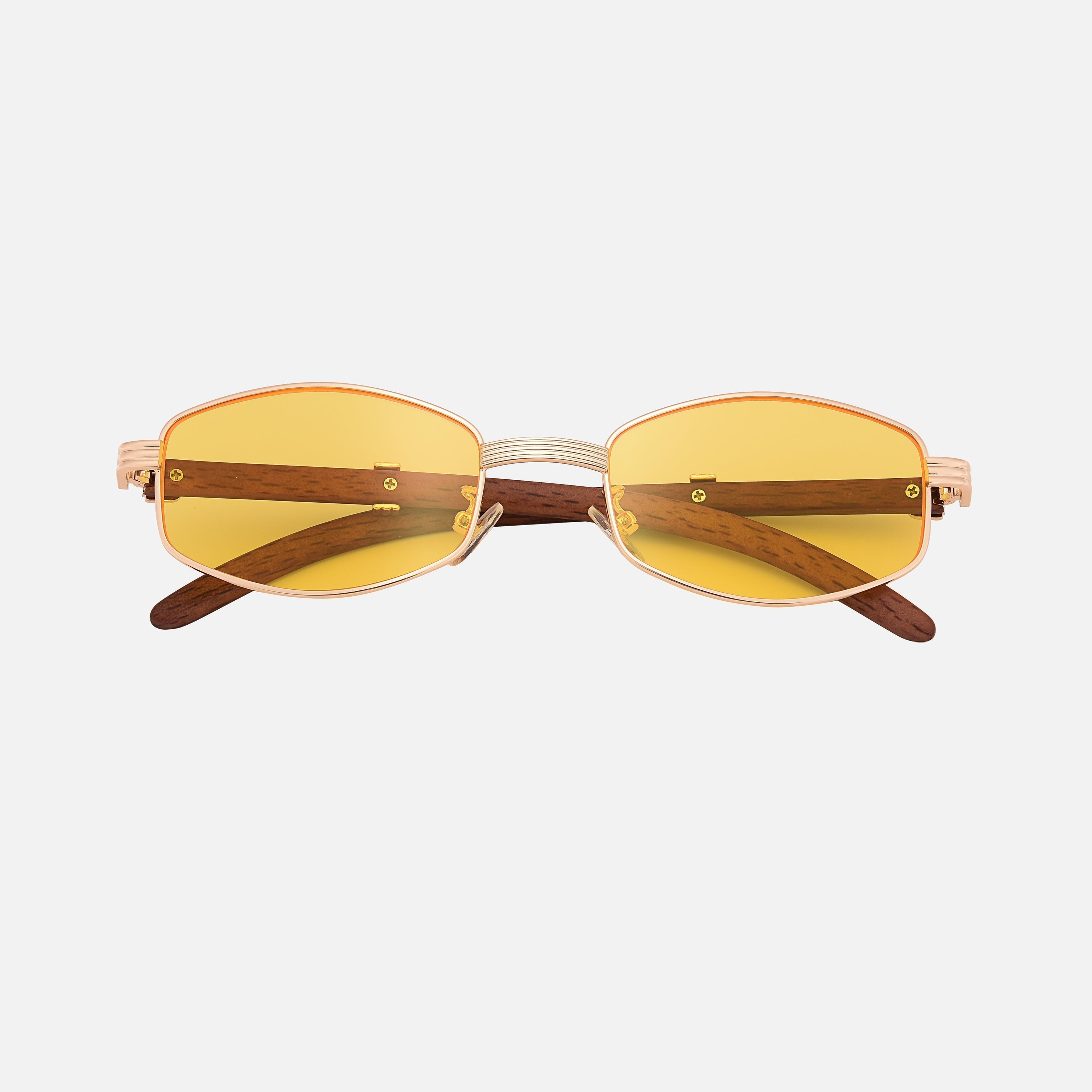 By Aurellian Wood & Gold-Plated Sunglasses