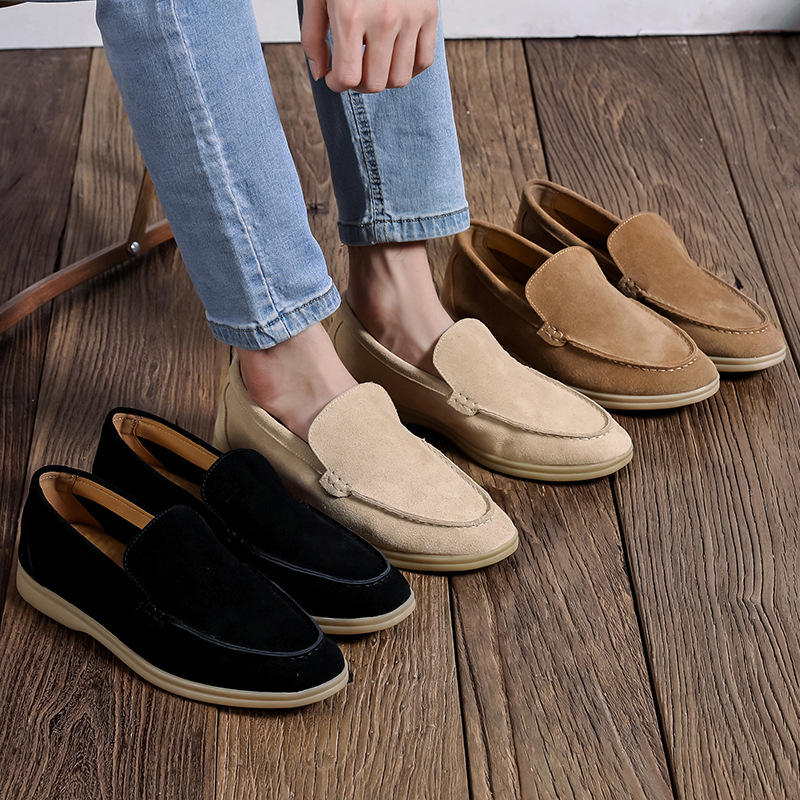 Luxury Suede Leather Slip-On Loafers