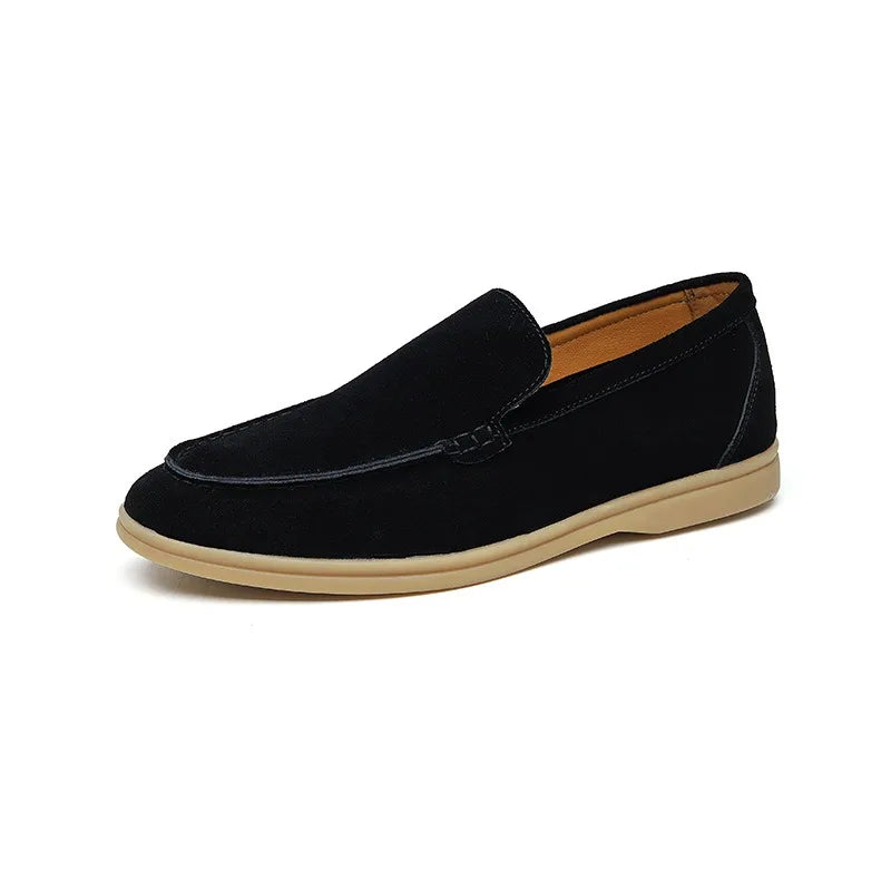 Luxury Suede Leather Slip-On Loafers