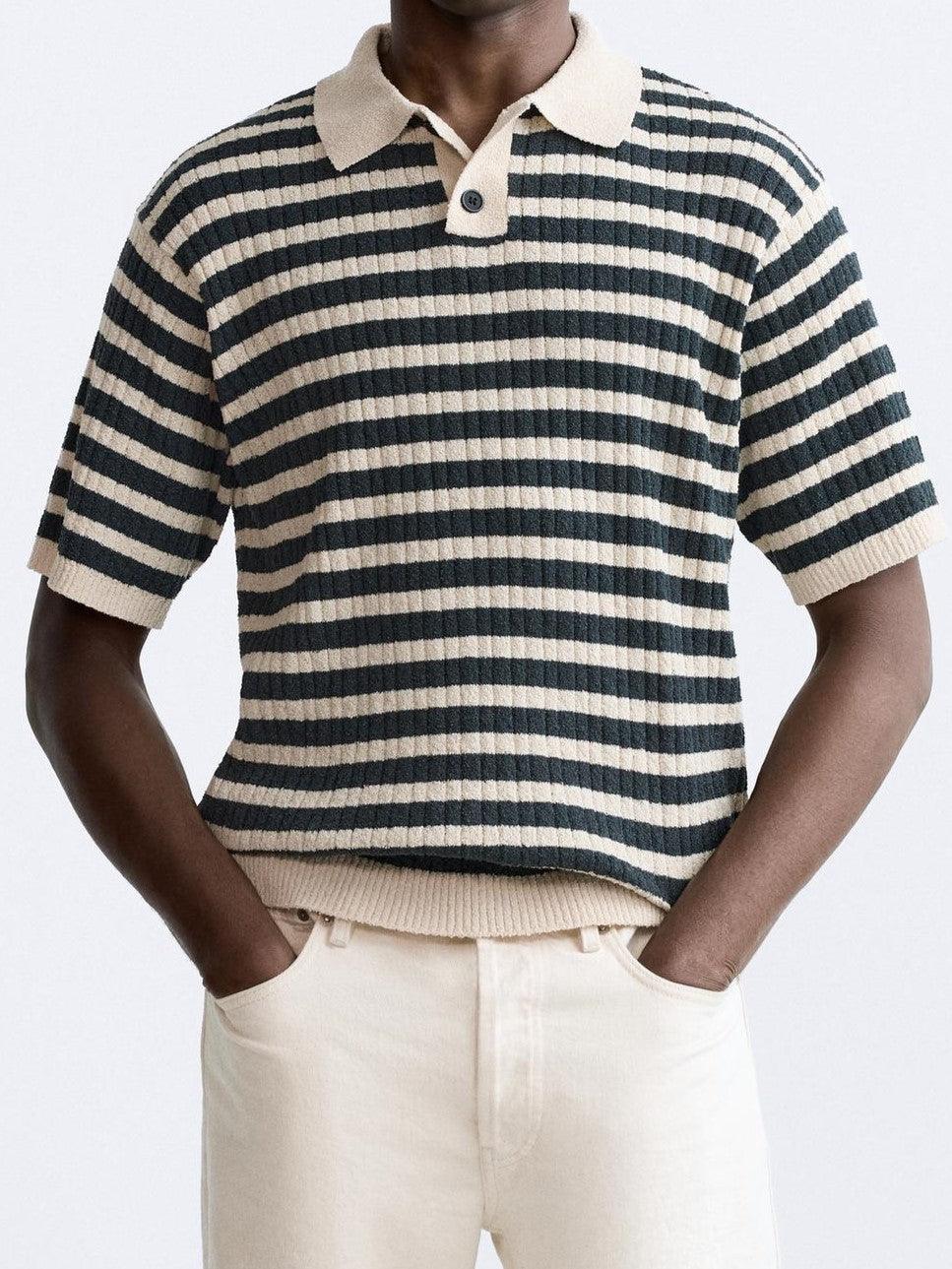 Striped Knitted Polo