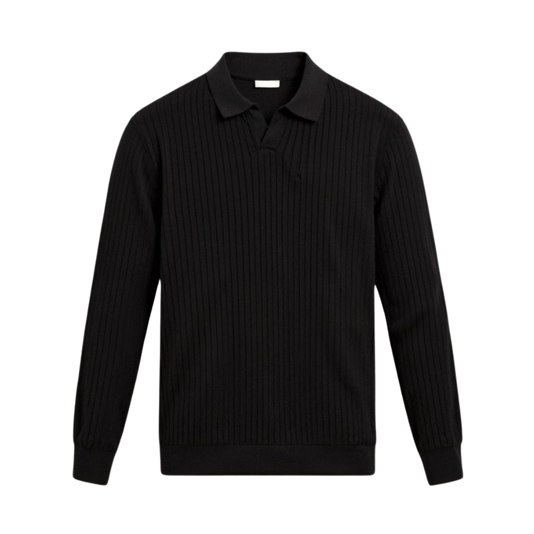 Long Sleeve Polo with Stripes