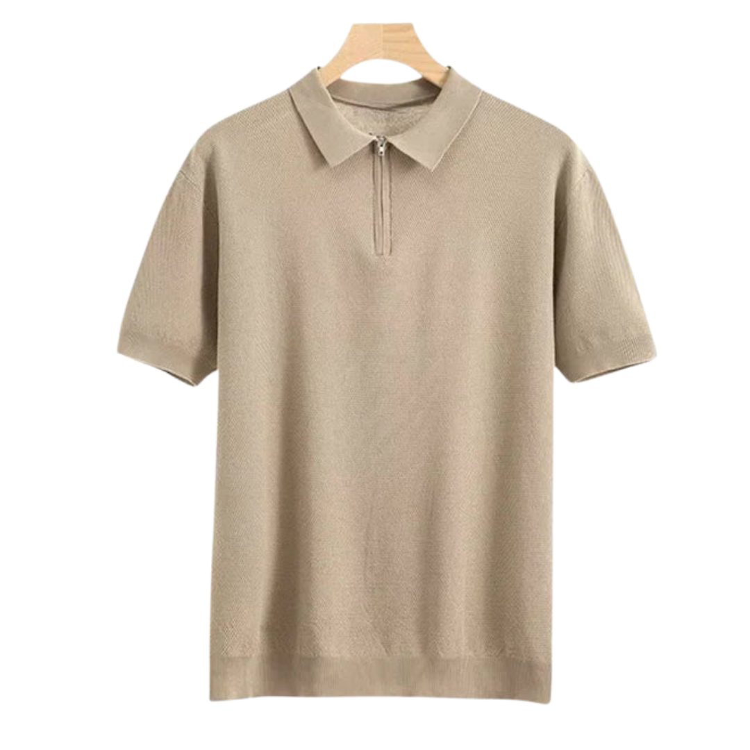 IBIZA Zip-Up Polo Shirt