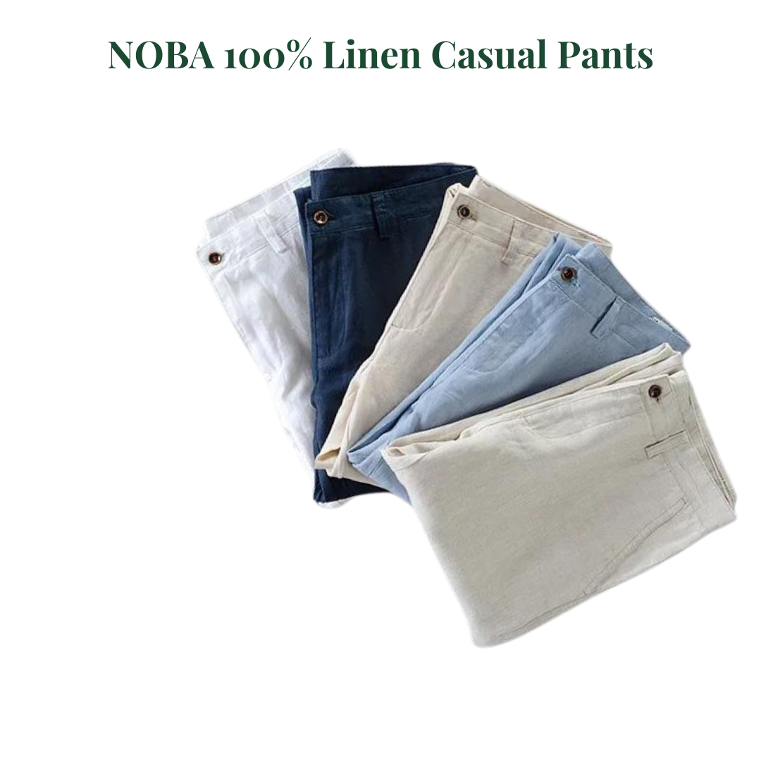 Casual Pants Made from 100% Linen