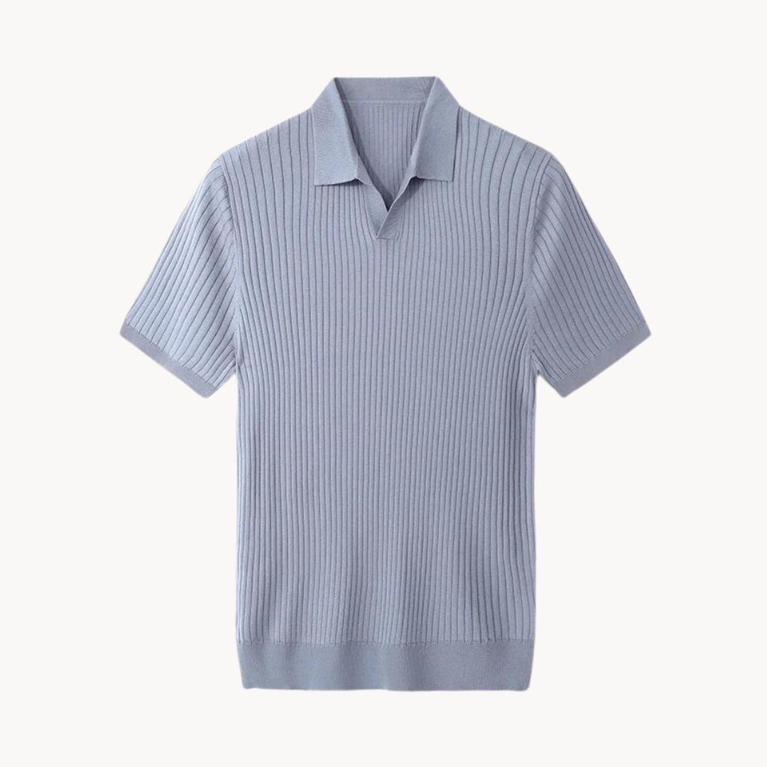 Lyocell Blend Polo - Ribbed Placket with a Tailored Fit