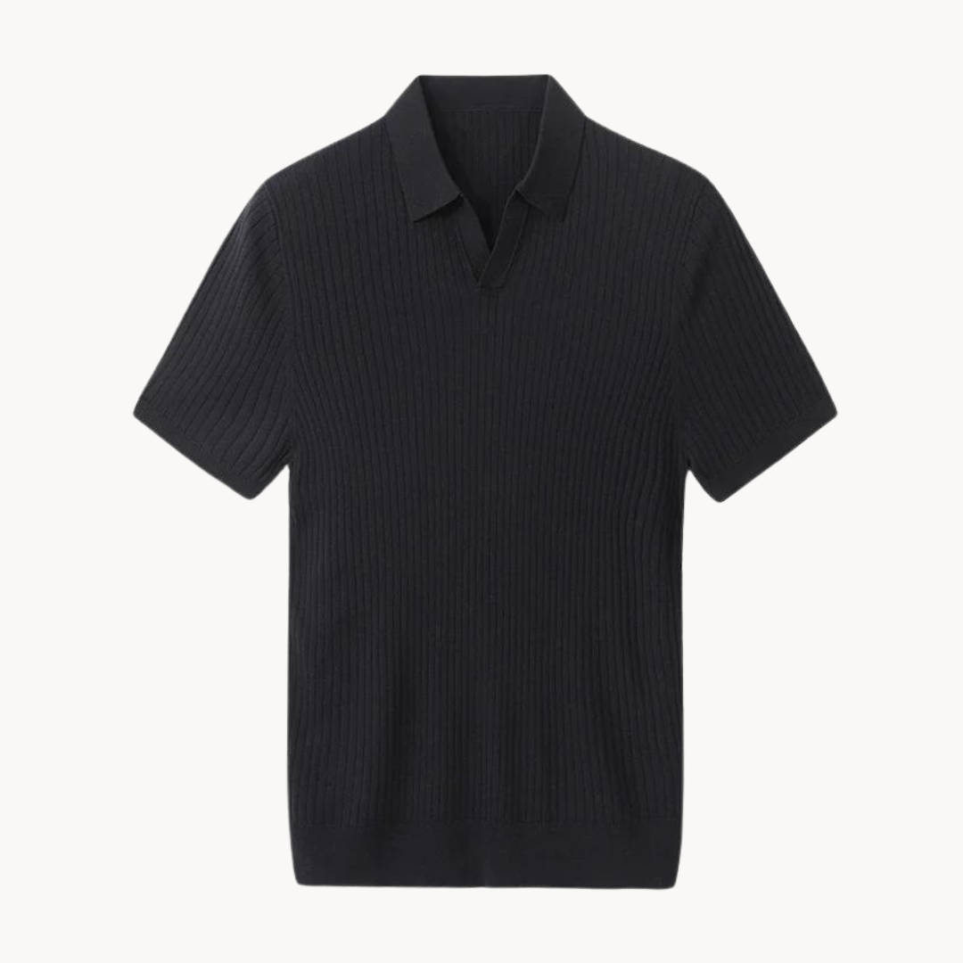Lyocell Blend Polo - Ribbed Placket with a Tailored Fit