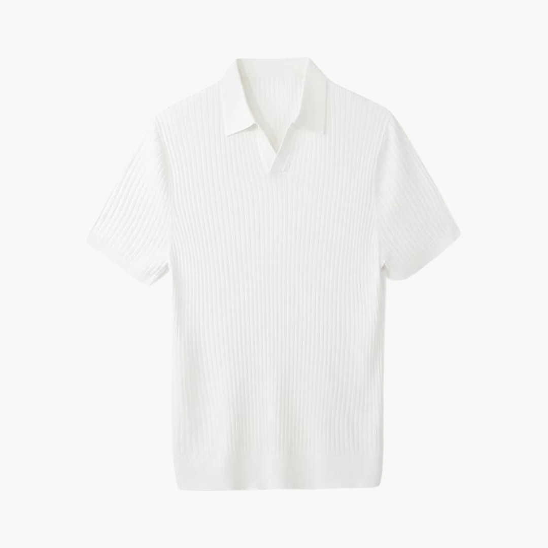 Lyocell Blend Polo - Ribbed Placket with a Tailored Fit