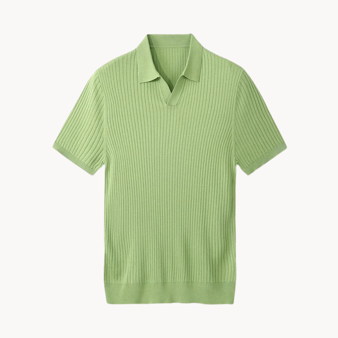 Lyocell Blend Polo - Ribbed Placket with a Tailored Fit
