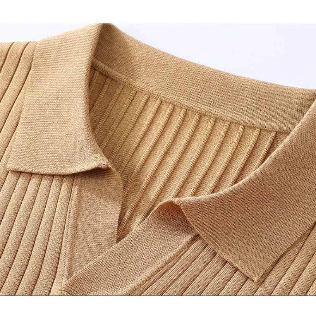 Lyocell Blend Polo - Ribbed Placket with a Tailored Fit