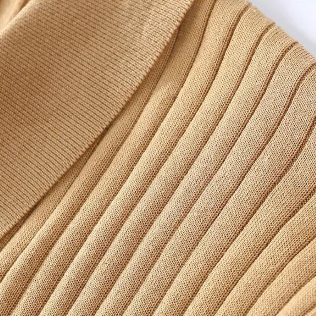 Lyocell Blend Polo - Ribbed Placket with a Tailored Fit