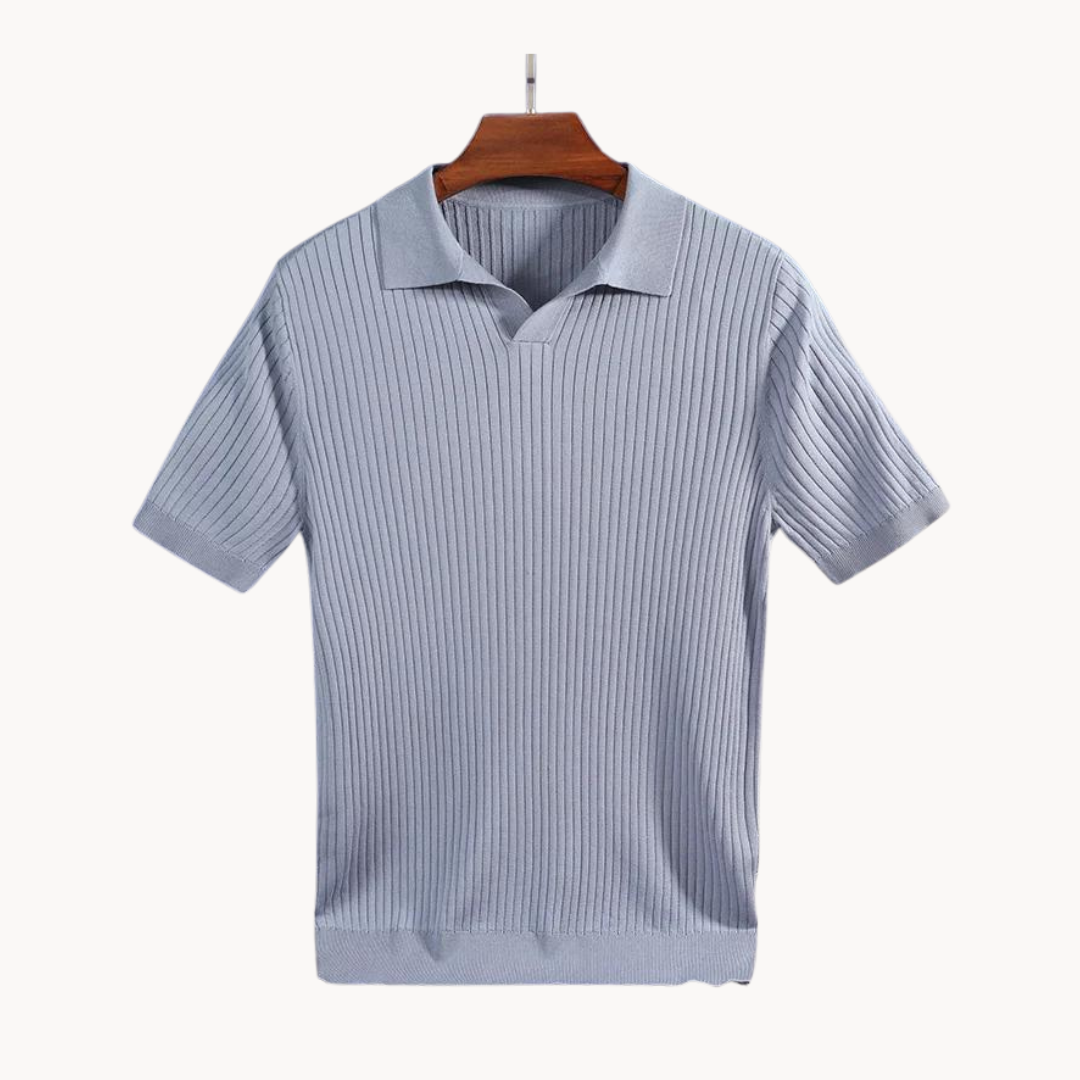 Lyocell Blend Polo - Ribbed Placket with a Tailored Fit