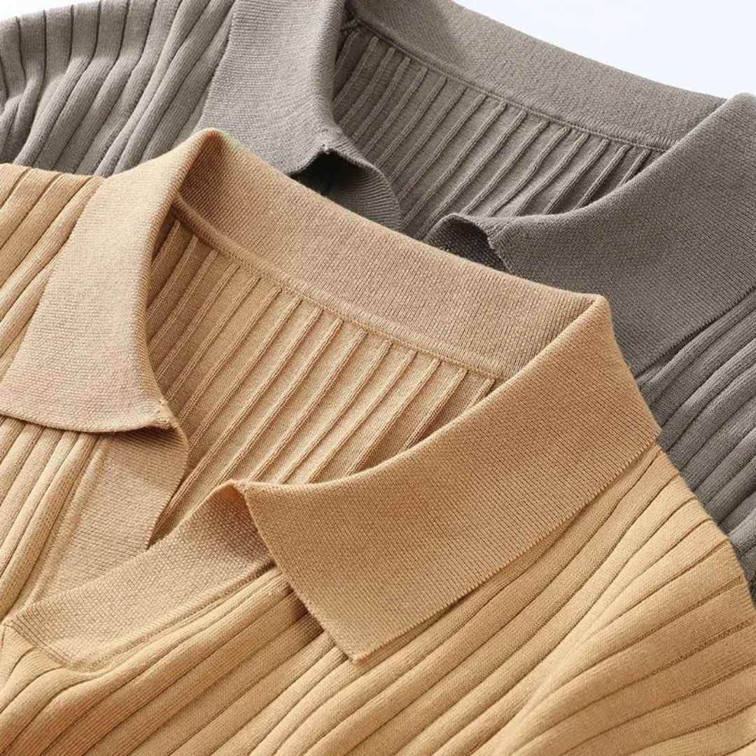 Lyocell Blend Polo - Ribbed Placket with a Tailored Fit