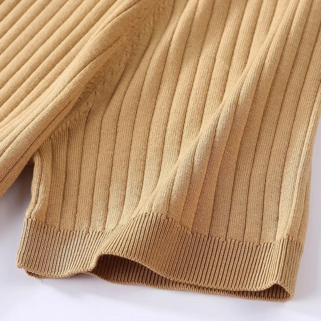 Lyocell Blend Polo - Ribbed Placket with a Tailored Fit