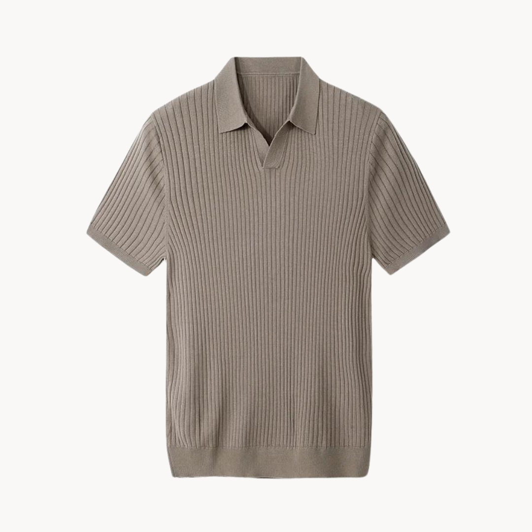 Lyocell Blend Polo - Ribbed Placket with a Tailored Fit