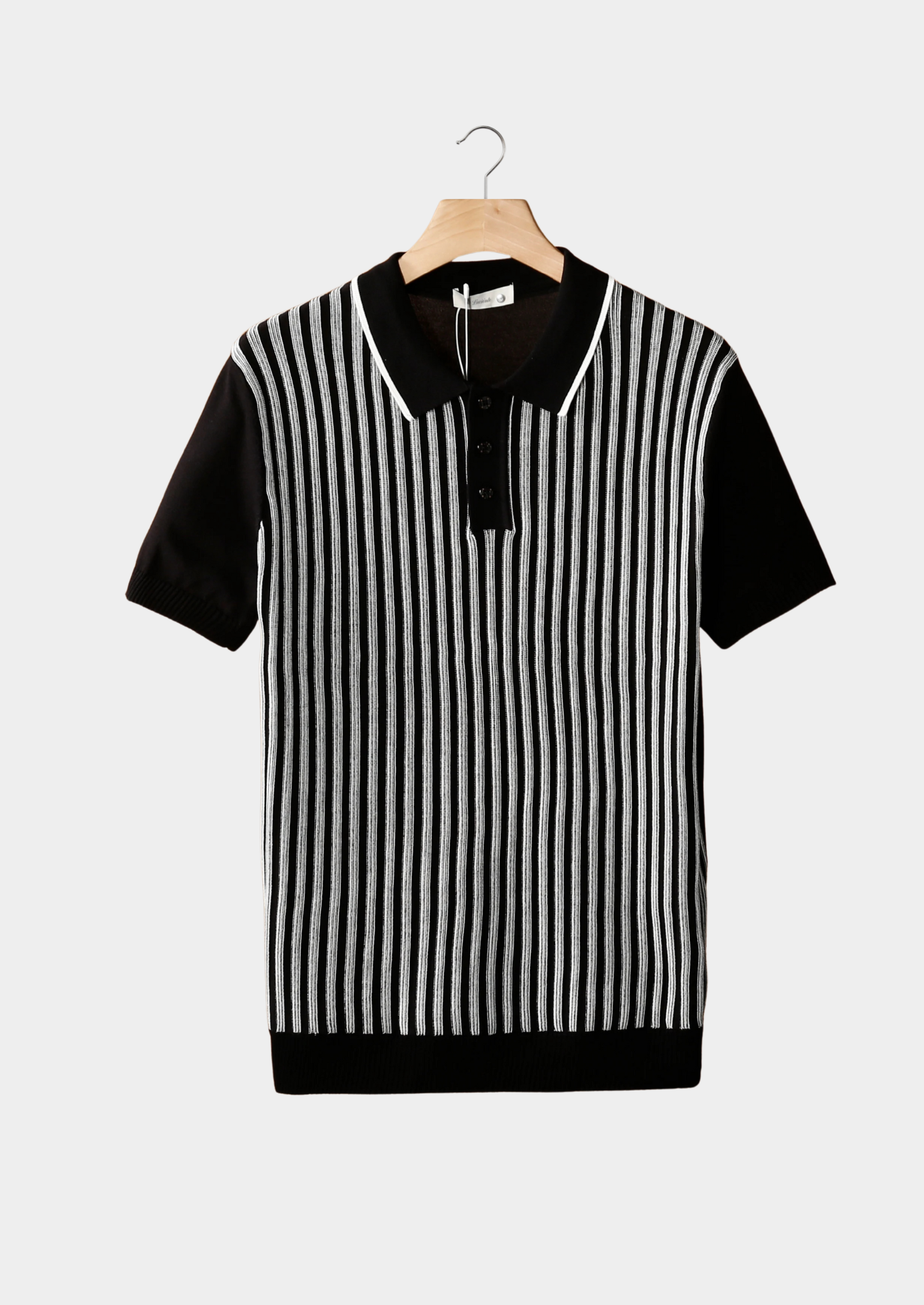 STRIPED POLO WITH VERTICAL DESIGN