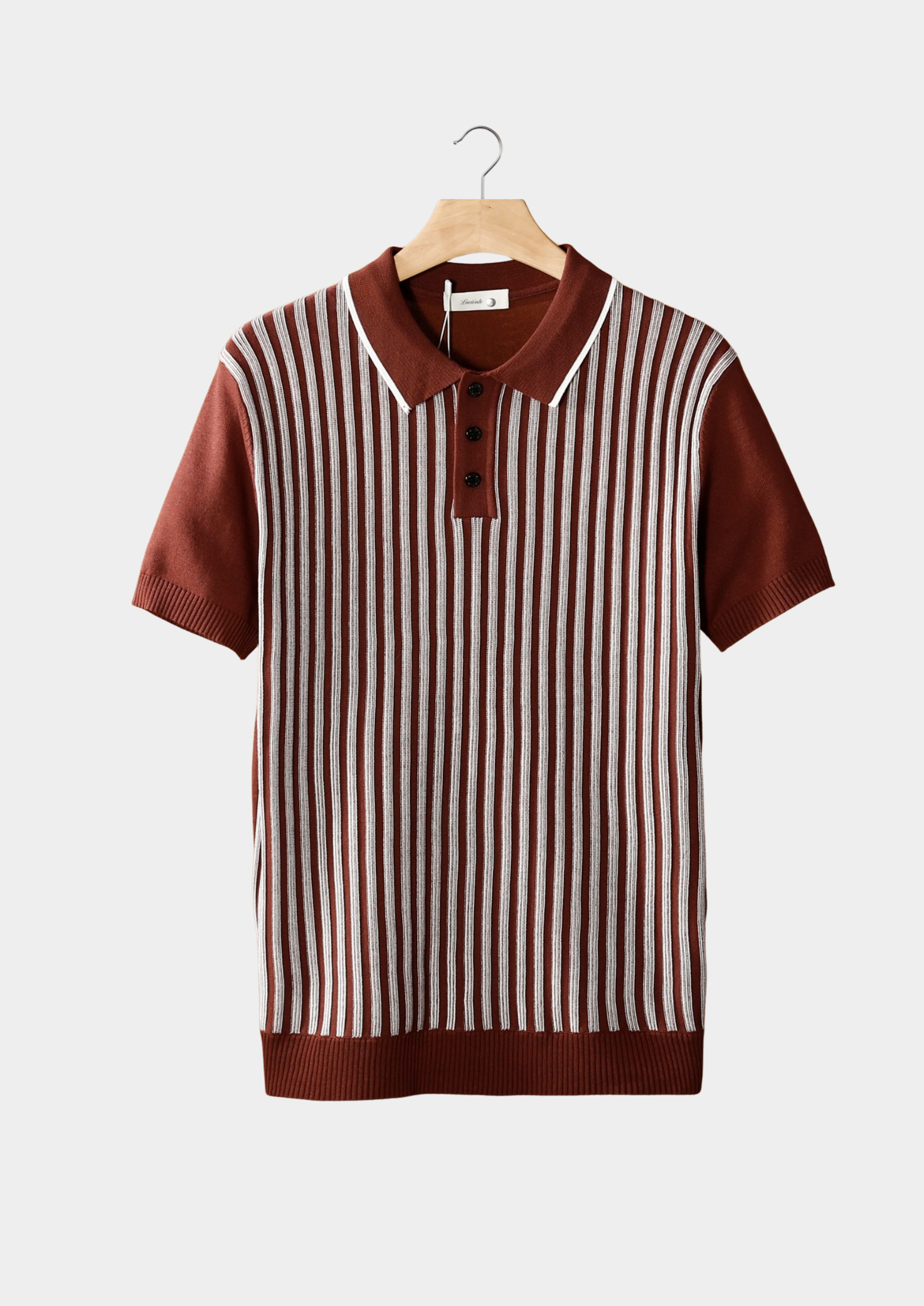 STRIPED POLO WITH VERTICAL DESIGN