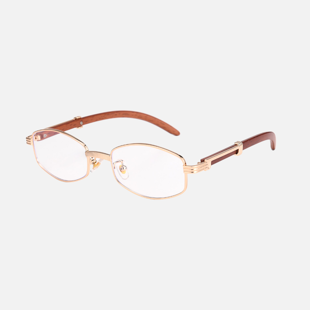 By Aurellian Wood & Gold-Plated Sunglasses