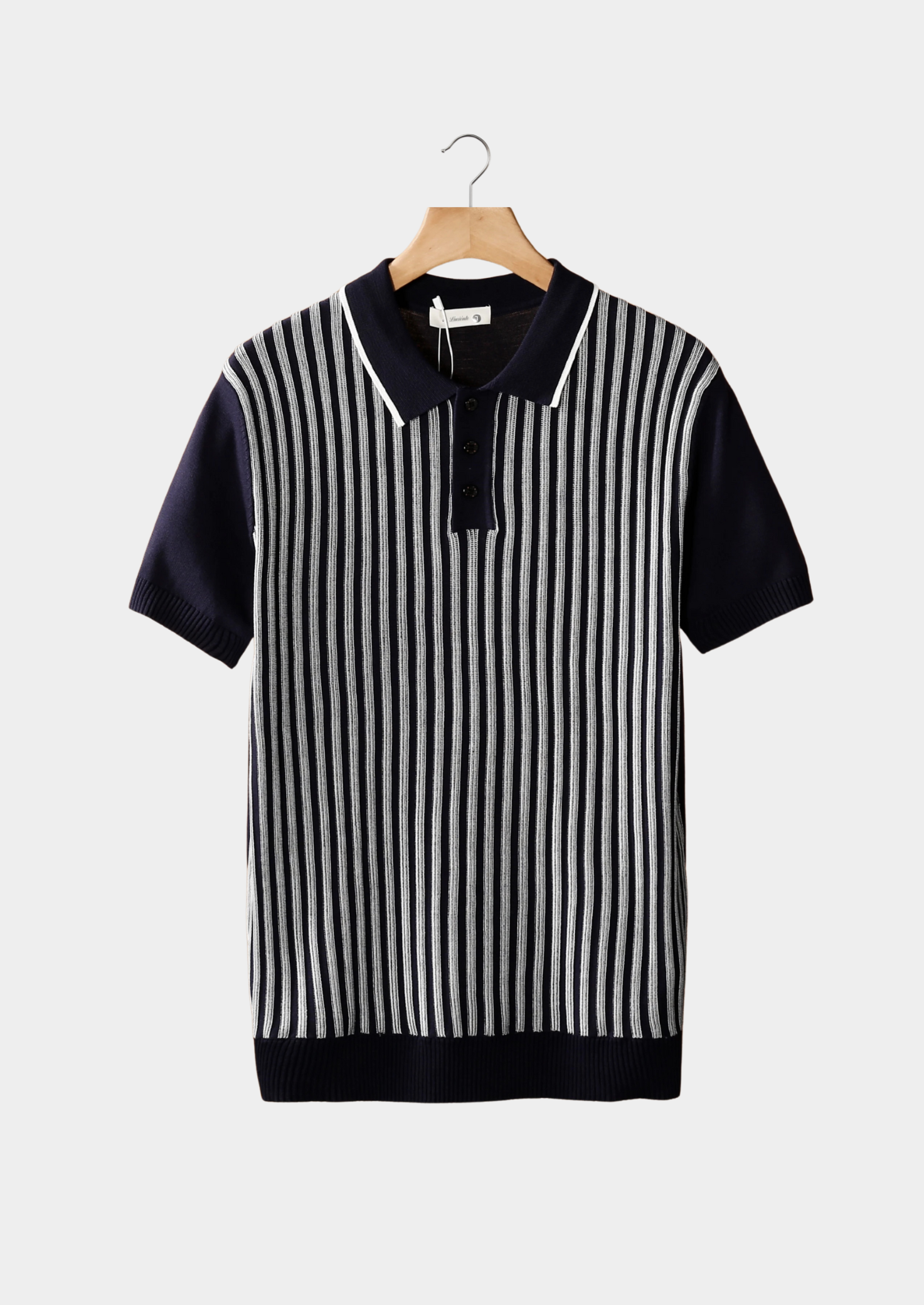 STRIPED POLO WITH VERTICAL DESIGN